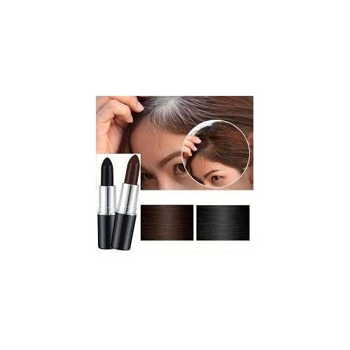 tiny deal One-Time Hair dye Instant Gray Root Coverage Hair Color Modify Cream Stick Temporary Cover Up Hair Color Dye, 10g - black (Brown)