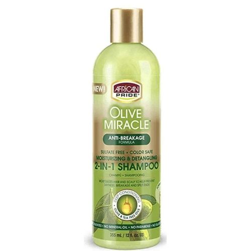 AFRICAN PRIDE Olive miracle anti breakage 2 in 1 shampoo