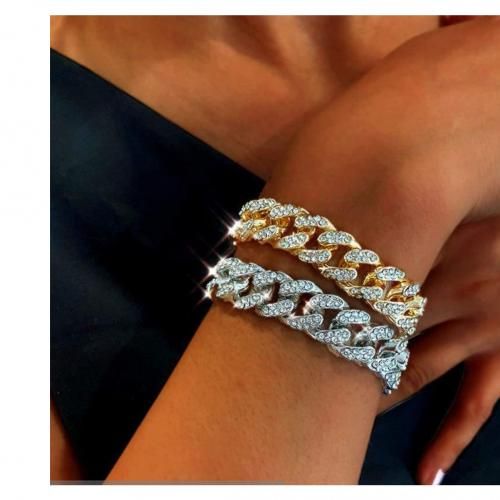 Wrist Chain Rhinestone Cuban Iced Chain