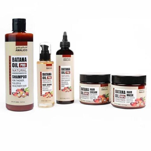 AMALICO Batana Set( Shampoo, Oil, Cream, Mask and Serum)