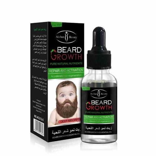Aichun Beard Growth Oil 100ml – Fast Hair Growth & Patch Fix for Men