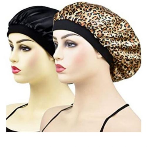 2pcs Satin Hair Bonnet/sleeping Cap/bonet Cap