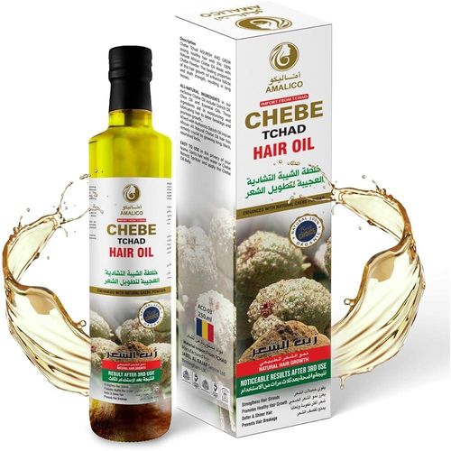 AMALICO Chebe Hair Oil for Hair Growth with chebe powder.