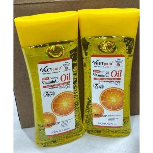 VEET GOLD Body Corrector Vitamin C Whitening & Glowingwith SPF15 Face & Body Oil-200ml