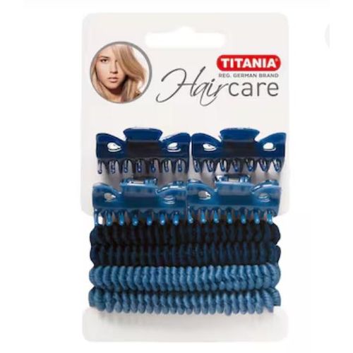 titania 8001 Hair Bands & Clips Set – 4 Bands + 4 Clips
