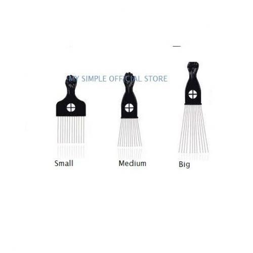 3PCS Generic Metal Afro Comb/Pick Comb