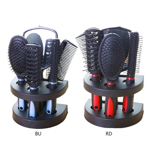5pcs Hair styling comb set with stand and Mirror Hair Styling Tool Set
