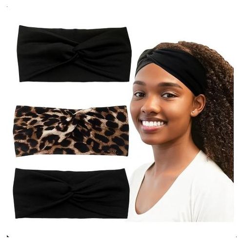 2pcs assorted colors Headbands For Women Twist Knotted Elastic Stretch
