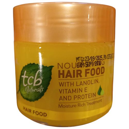 TCB Naturals Nourishing Hair Food With Lanolin, Vitamin E & Protein. Moisture Rich Treatment