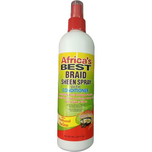 Africa's Best Braid Sheen Spray With Conditioner Panthenol, Keratin, Shea Butter