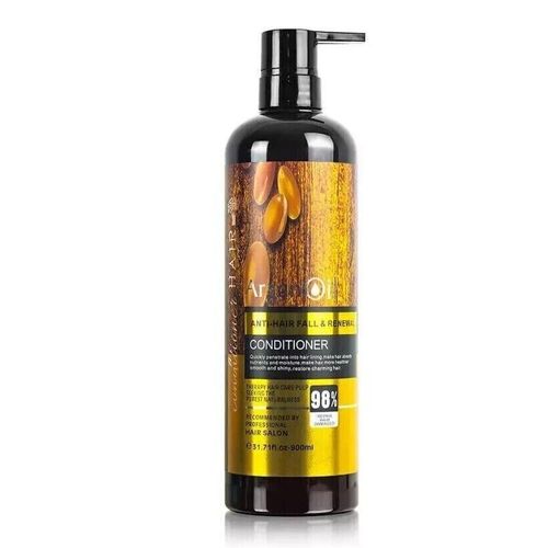 Argan Oil Anti-Hair Fall And Renewal Conditioner, Perfect For Damaged, Dry, Curly, Frizzy Hair - Thickening Formula For Fine/Thin Hair, Safe For Color And Keratin Treated Hair PLUS A Free Hair Scalp Massager Shampoo Brush.