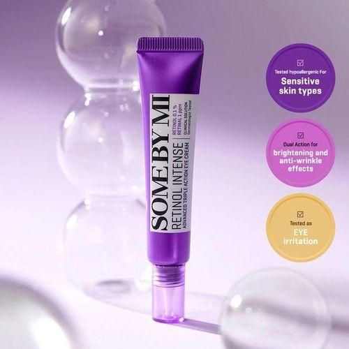 Some By Mi Retinol Eye Cream. Firms, Brightens, Removes Dark Circles, Fine Lines, Eye Wrinkles, Moisturizes, Improve elasticity, Smooths & Soothes