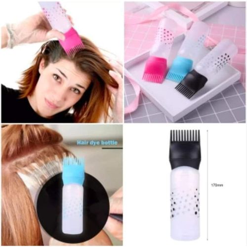 50oz Empty Hair Dye Applicator Brush Bottle – Refillable Hair Coloring Squeeze Bottle With Built-in Brush For Salon & Home Use