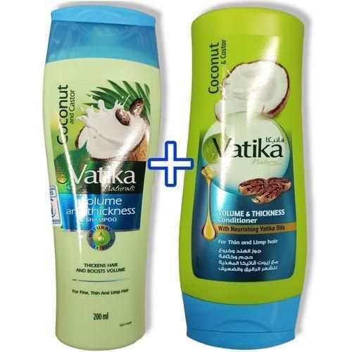 Vatika Coconut & Castor VOLUME & THICKNESS Shampoo + Conditioner bc