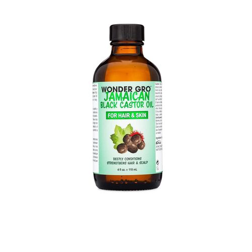 Wonder Gro Essential Oil Hair & Skin Jamaican Black Castor Oil, 4 fl oz - Deep Strengthening Conditioner - Boost Hair Growth for All Types
