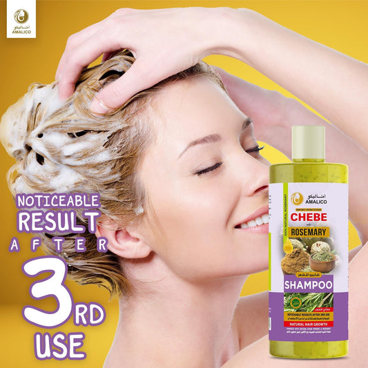 AMALICO Sulfate-Free Hair Shampoo with Rosemary Oil and Chebe Powder